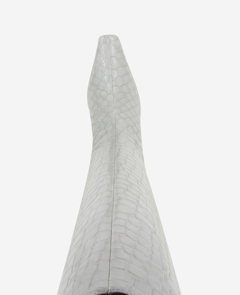 Rubia Light Grey Croco Patent Tall Boot | Kenneth Cole | Kenneth Cole LIGHT GREY CROCO