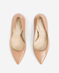 Riley 85 Leather Pumps – Latte Comfort & Gold Trim | KC | Kenneth Cole LATTE