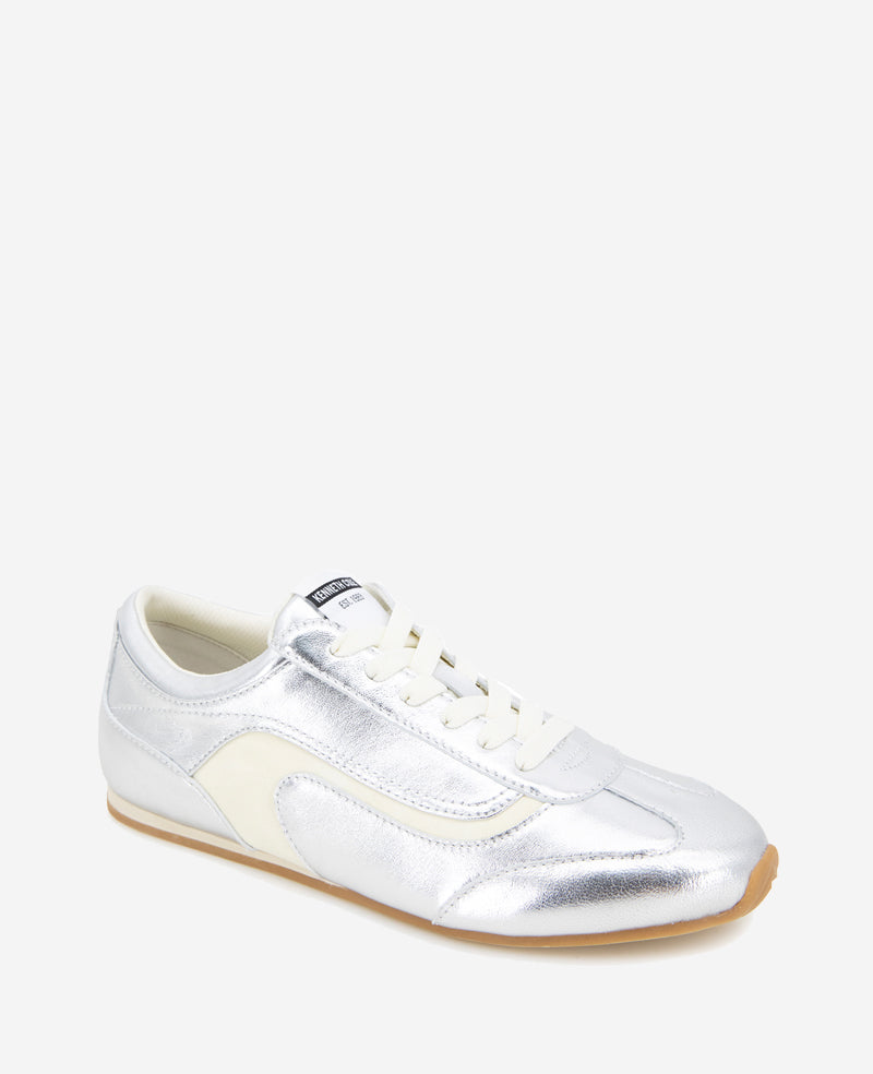 Shop Alma Silver Leather Sneaker | Kenneth Cole | Kenneth Cole SILVER LEATHER