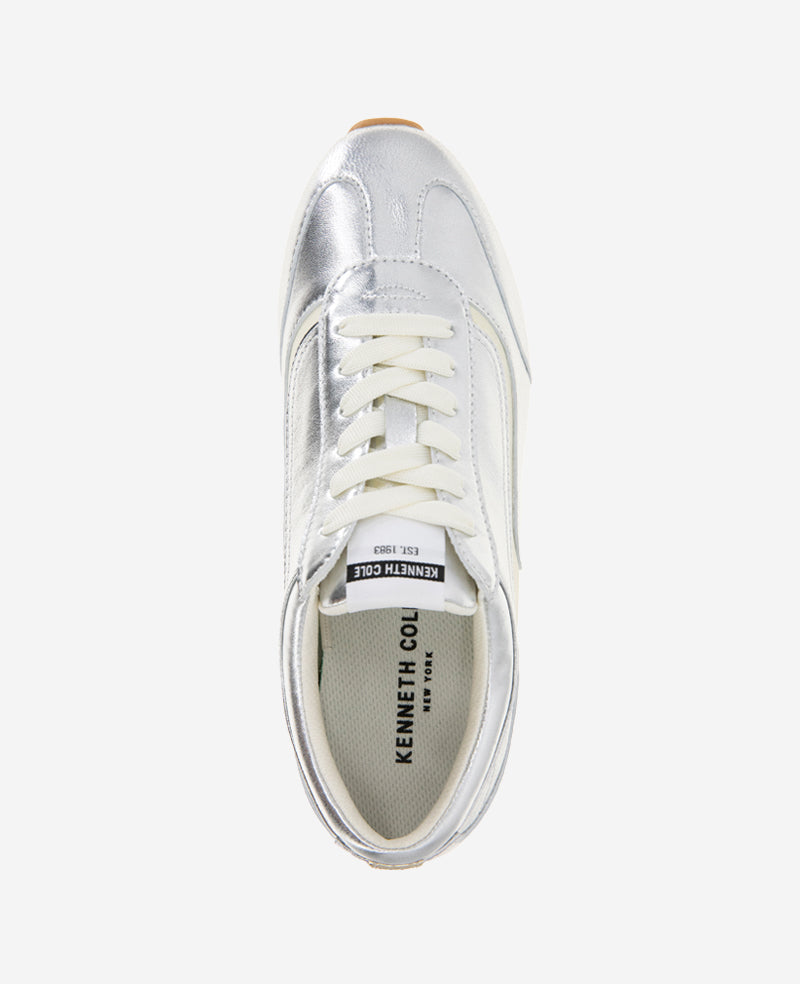 Shop Alma Silver Leather Sneaker | Kenneth Cole | Kenneth Cole SILVER LEATHER