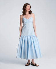 Sweetheart Bubble Flounce Midi Dress | Kenneth Cole TRANQUIL BLUE