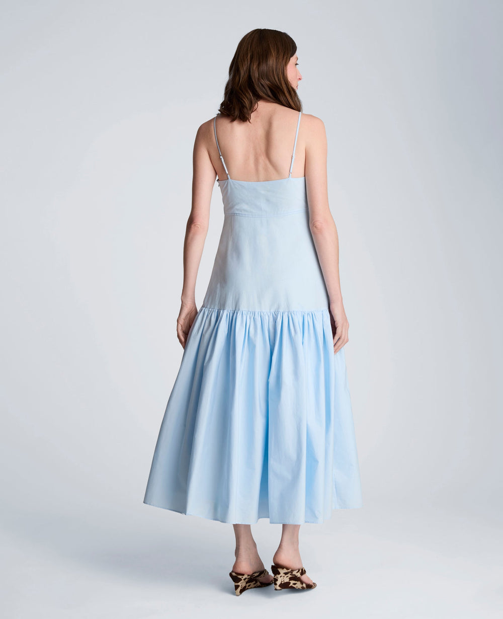 Sweetheart Bubble Flounce Midi Dress | Kenneth Cole TRANQUIL BLUE