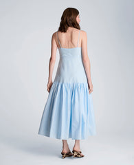 Sweetheart Bubble Flounce Midi Dress | Kenneth Cole TRANQUIL BLUE