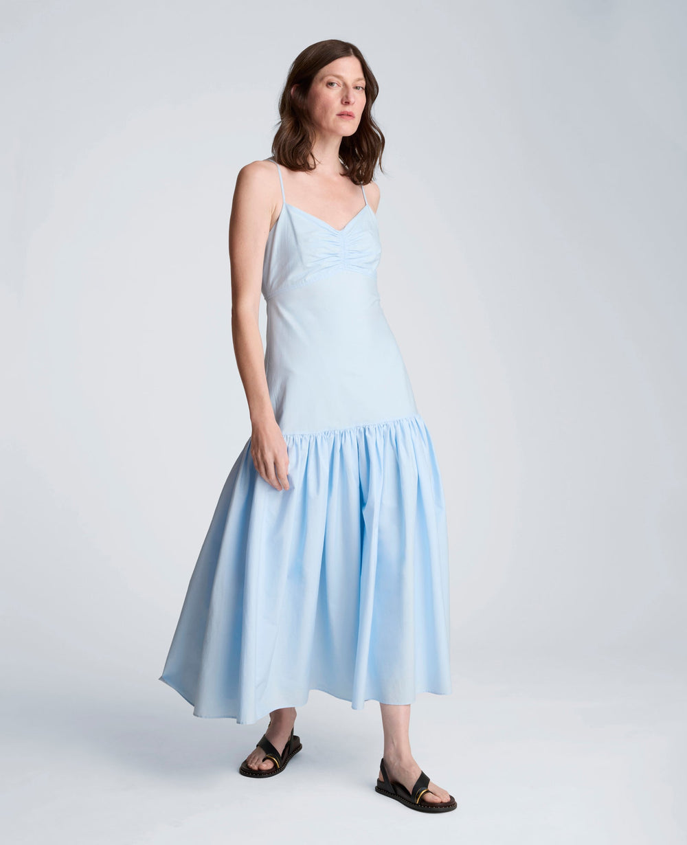 Sweetheart Bubble Flounce Midi Dress | Kenneth Cole TRANQUIL BLUE