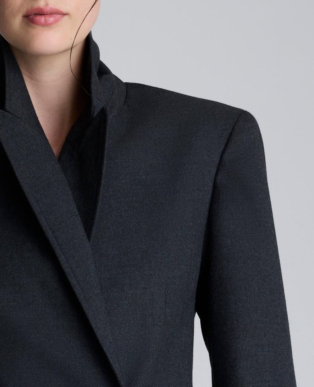 Flannel Double Breasted Jacket | Kenneth Cole CHAR COLE