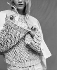 Two Tone Open Stitch Pullover – Taupe/White | Kenneth Cole | Kenneth Cole TIMELESS TAUPE/PURE WHITE