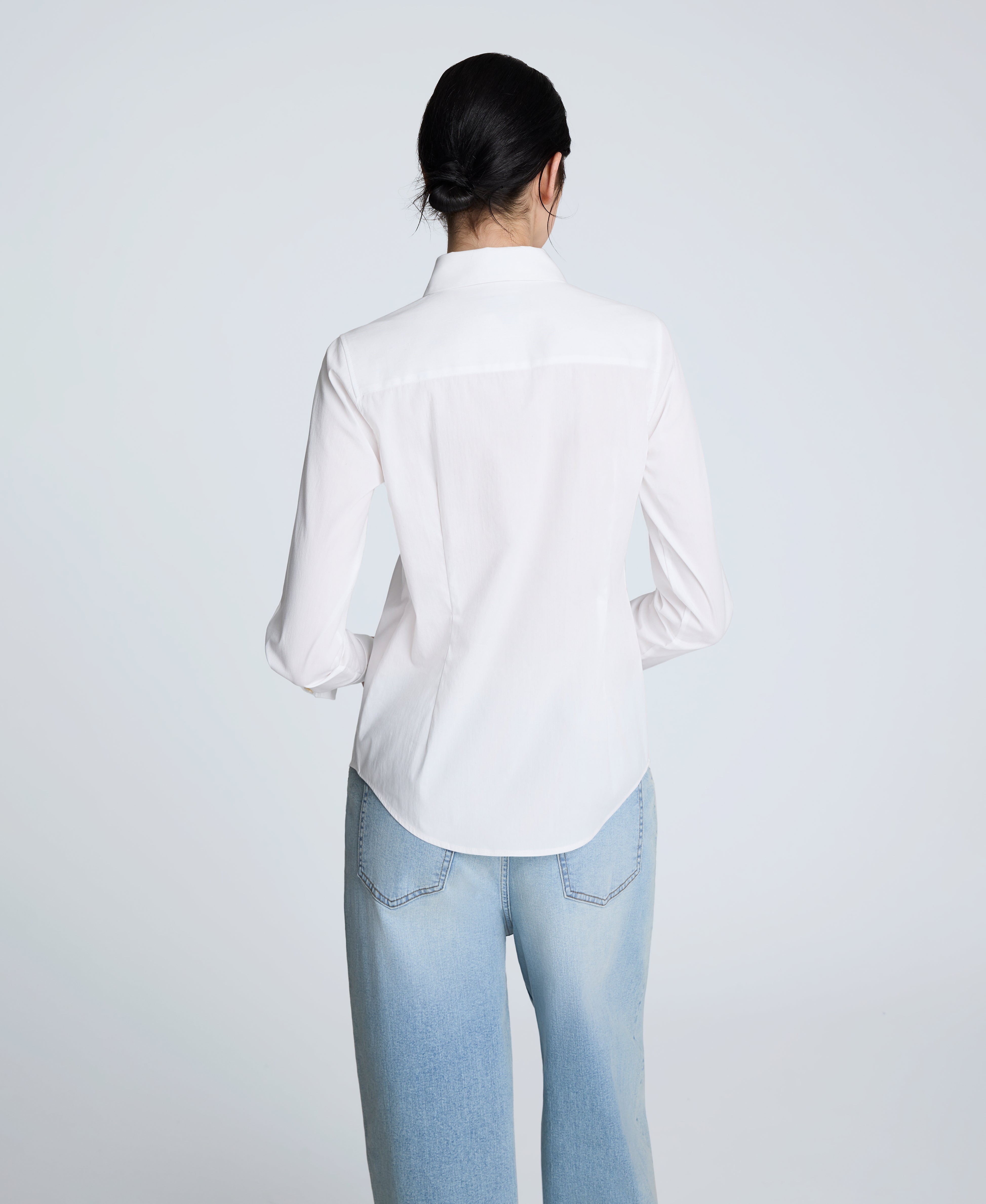 Poplin Button Front Shirt | Kenneth Cole PURE WHITE