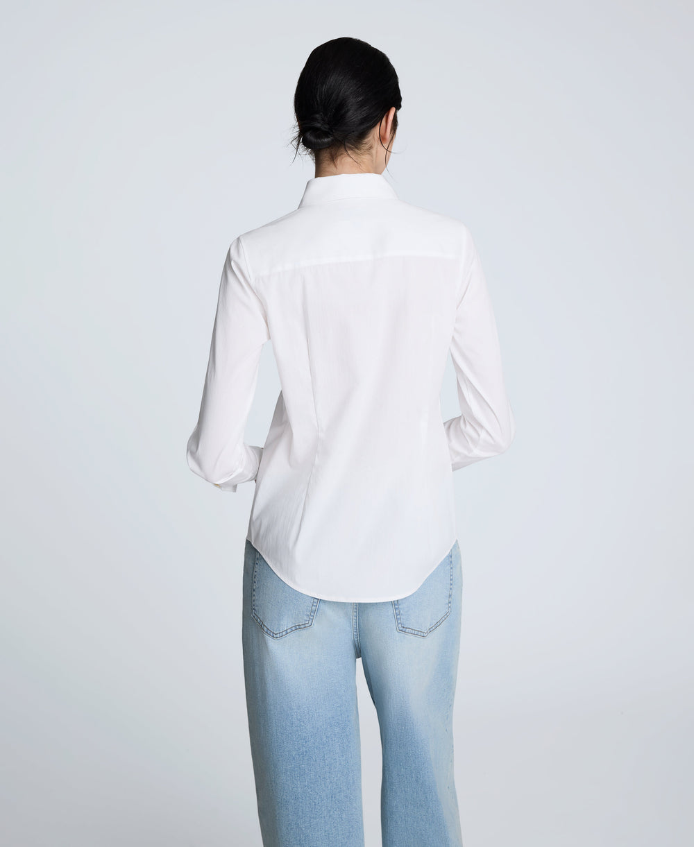 Poplin Button Front Shirt | Kenneth Cole PURE WHITE