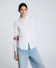 Poplin Button Front Shirt | Kenneth Cole PURE WHITE