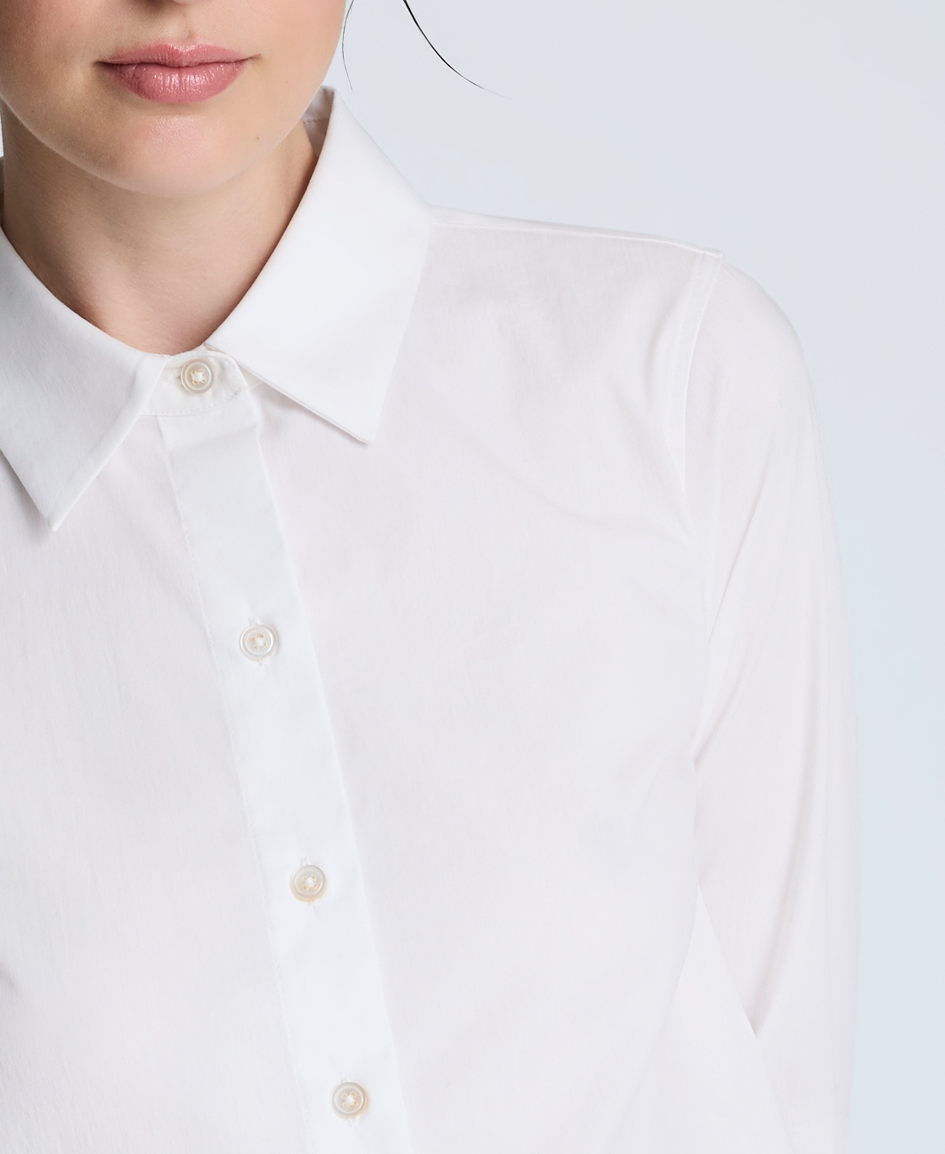 Poplin Button Front Shirt | Kenneth Cole PURE WHITE