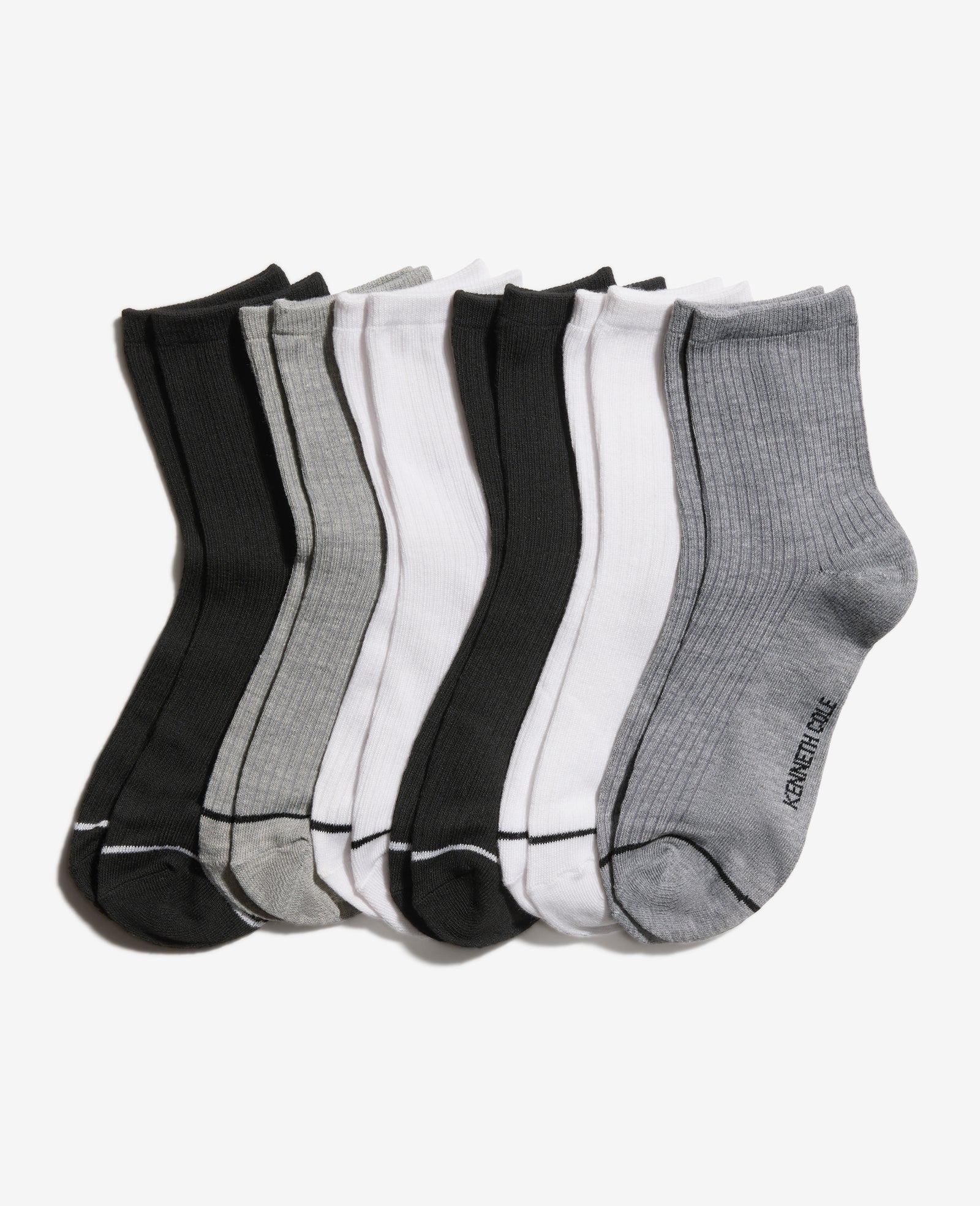 Shop Fine Rib Crew Socks 6-Pack – Medium Grey | Kenneth Cole | Kenneth Cole MEDIUM GREY