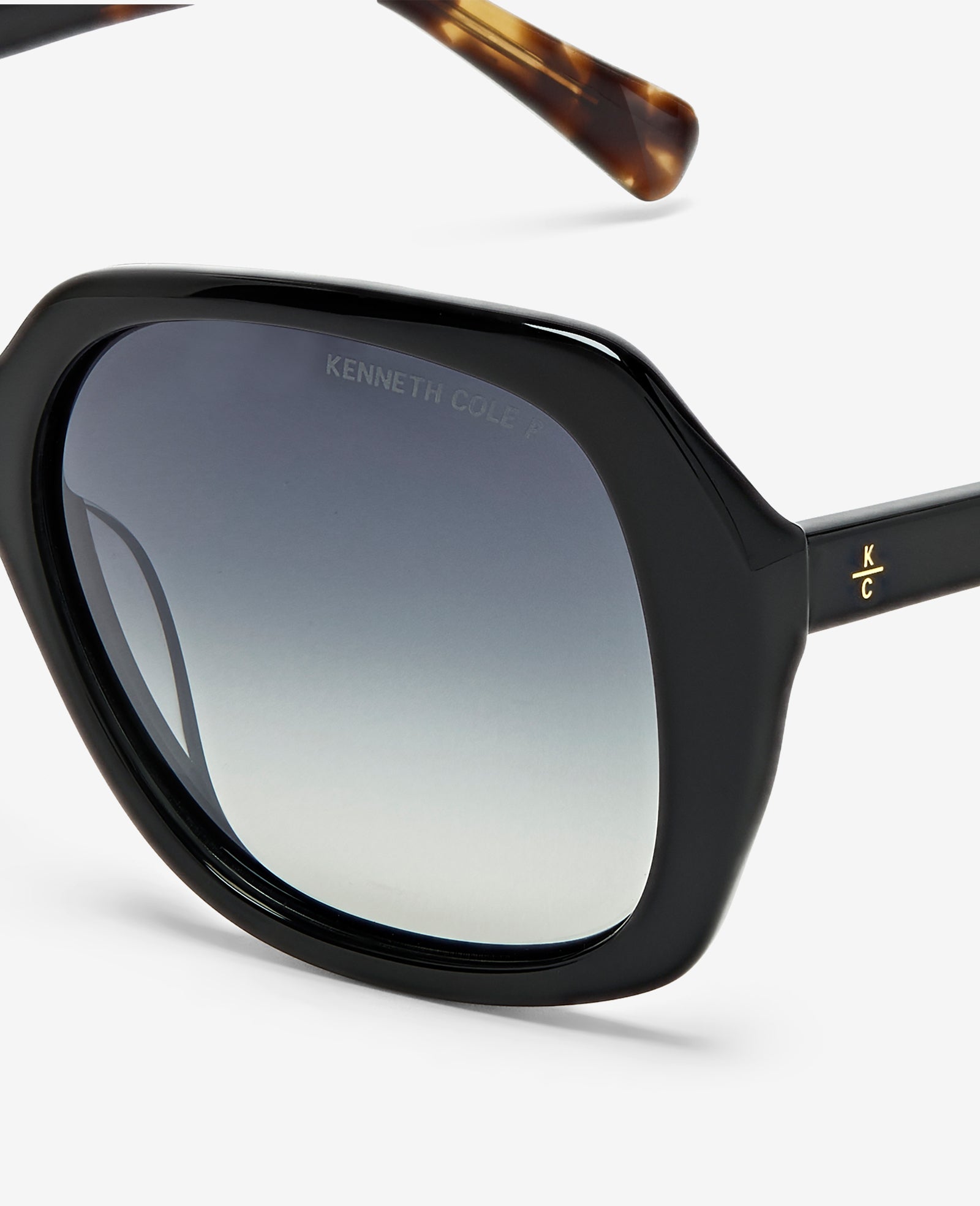 Shop Round Acetate Polarized Sunglasses | Kenneth Cole | Kenneth Cole BLACK
