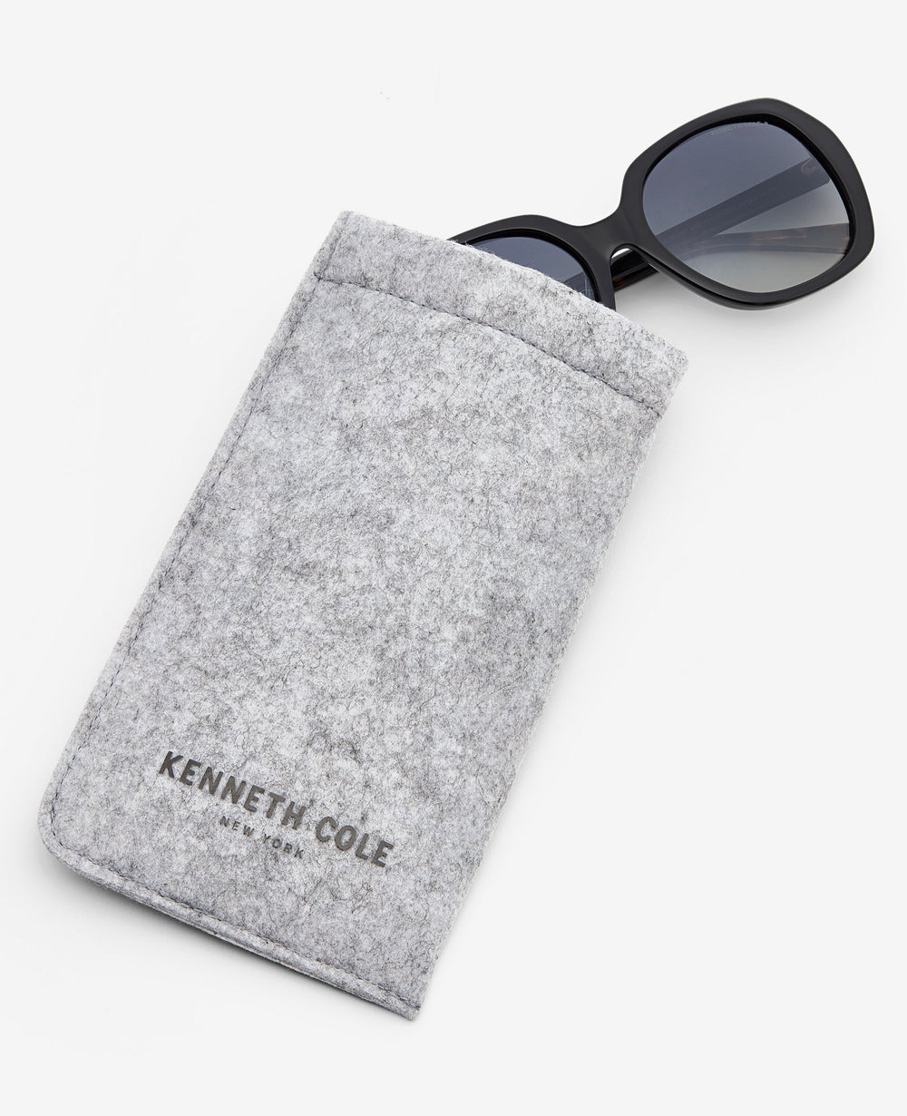 Shop Round Acetate Polarized Sunglasses | Kenneth Cole | Kenneth Cole BLACK