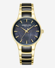Classic Two Tone Bracelet Watch | Kenneth Cole TT BLACK/GOLD
