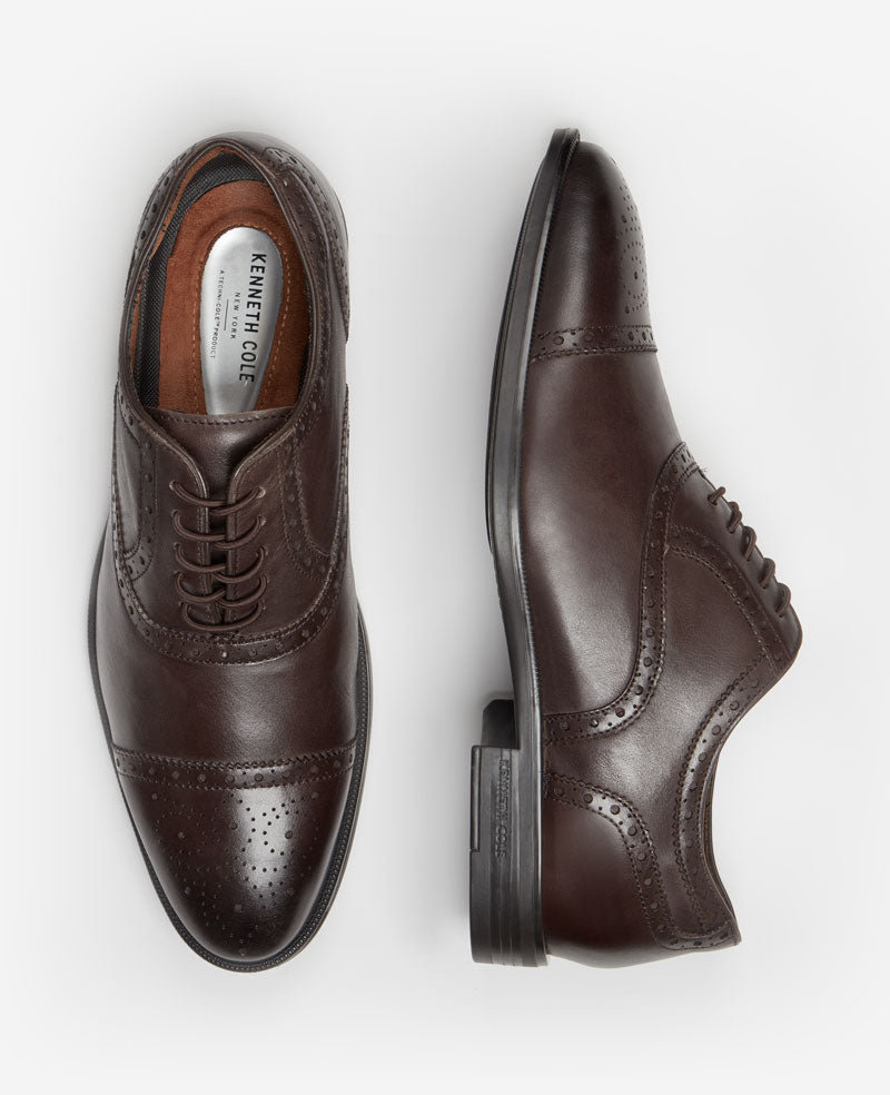 Future Pod Medallion Cap Toe Lace up | Kenneth Cole GANACHE LEATHER