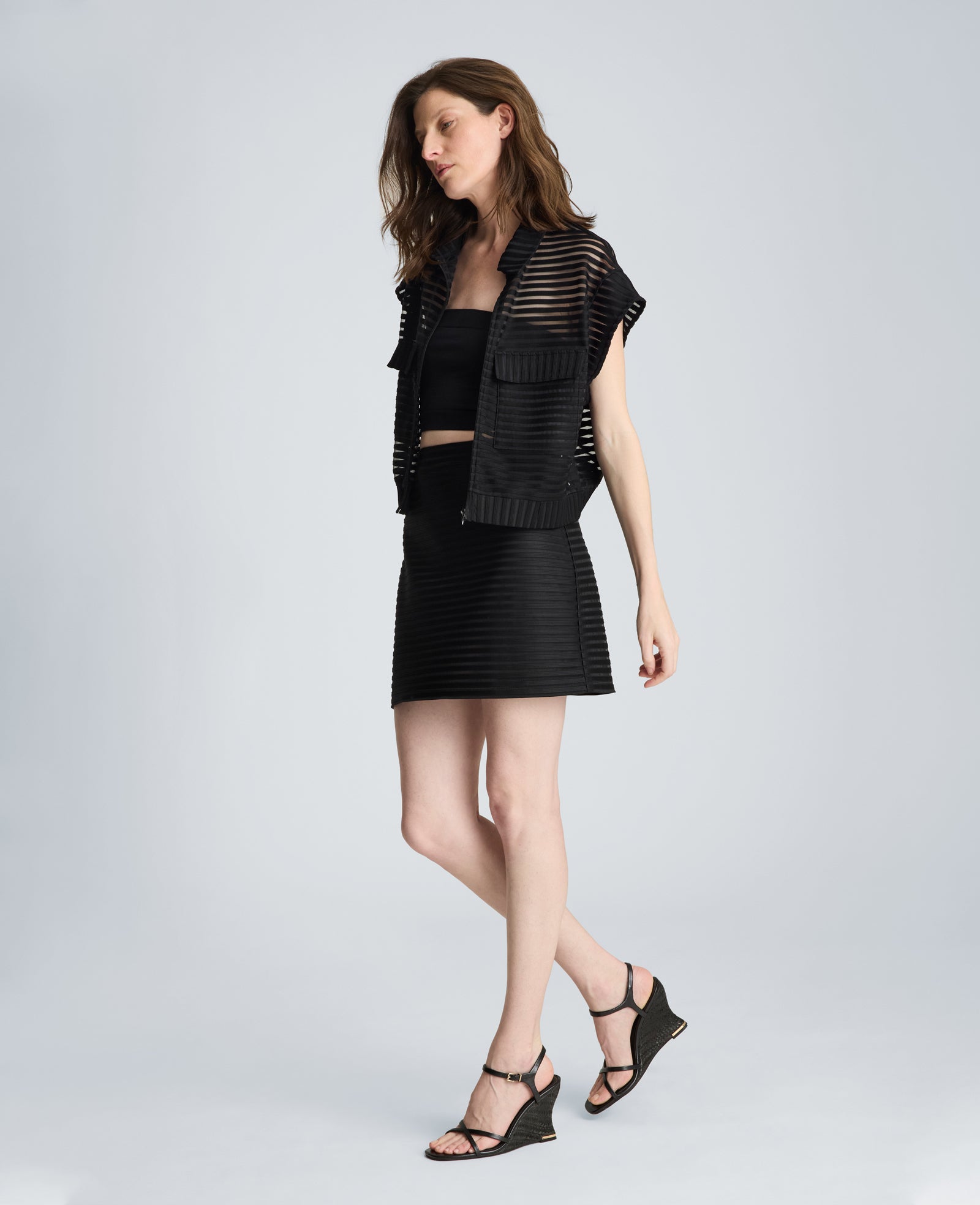 Pull On A-Line Mini Skirt | Kenneth Cole BLACK