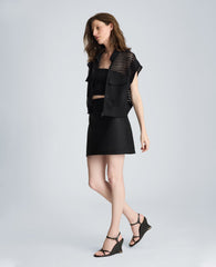 Pull On A-Line Mini Skirt | Kenneth Cole BLACK