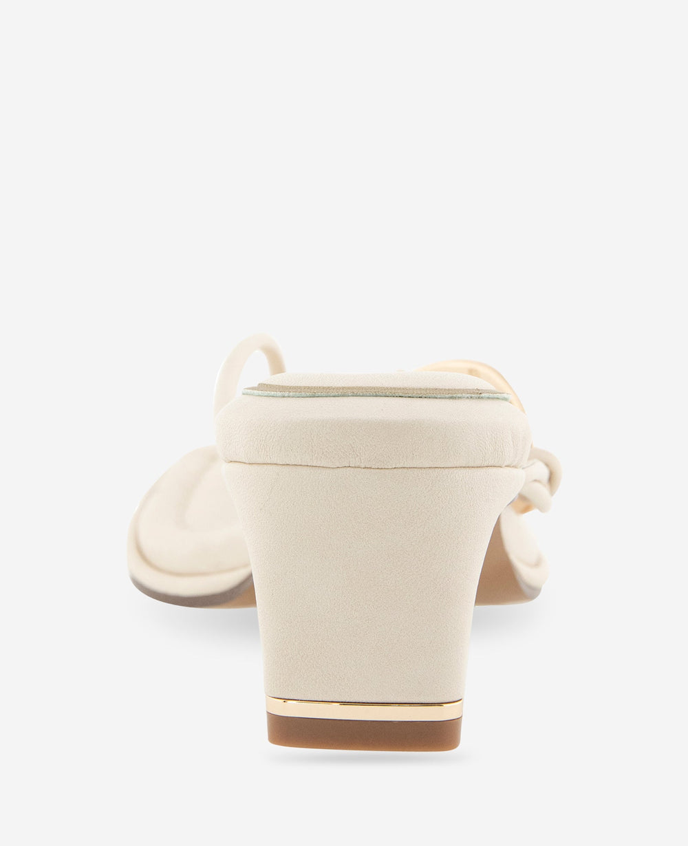 Madrid Leather Embellished Heel Sandal | Kenneth Cole WHITECAP GREY