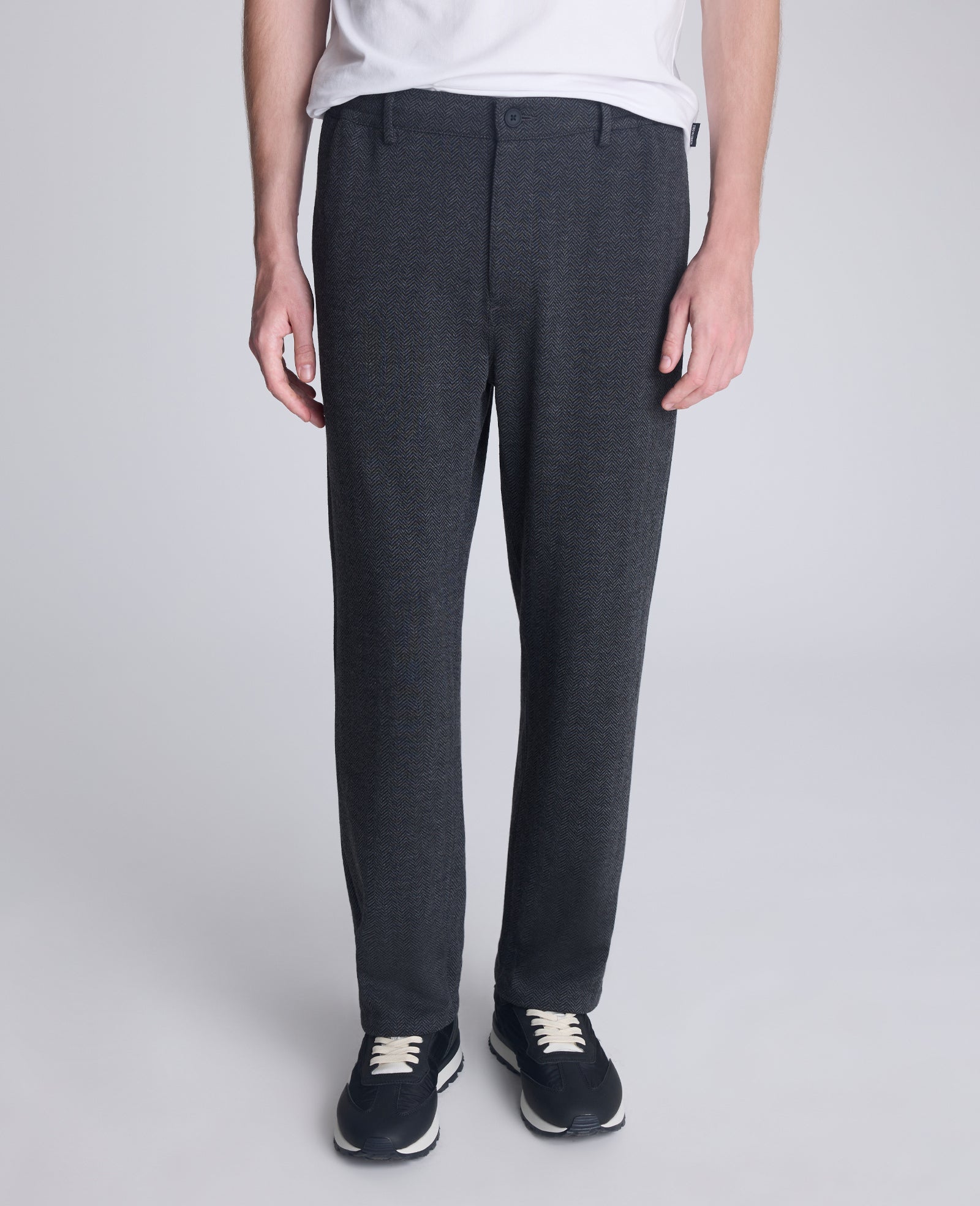 Shop Relaxed Cropped Slacks: Charcoal Mix, Stretch Fit | KC | Kenneth Cole CHARCOLE MIX