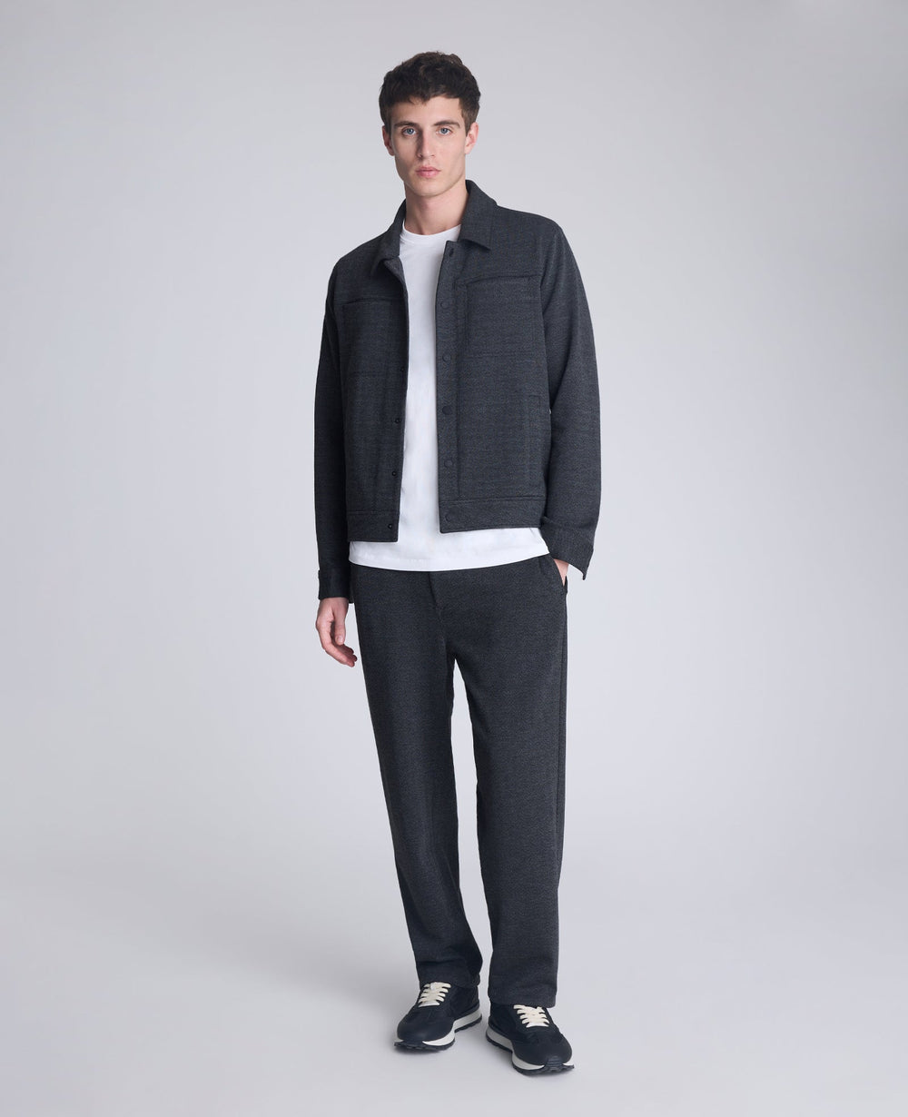Shop Relaxed Cropped Slacks: Charcoal Mix, Stretch Fit | KC | Kenneth Cole CHARCOLE MIX