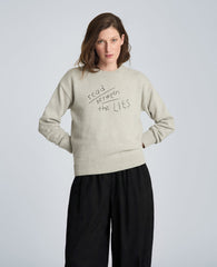 Shop Read Between The Lies Crewneck Sweater – Grey | KC | Kenneth Cole GREY