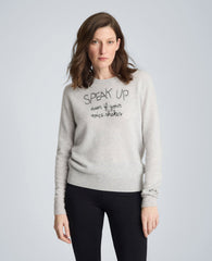 Speak Up Cashmere Crewneck Sweater, Grey | Kenneth Cole | Kenneth Cole GREY