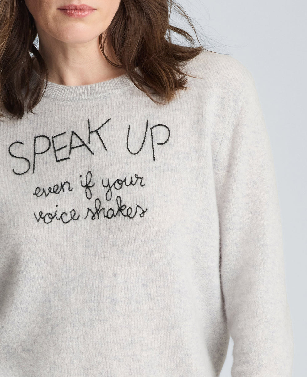 Speak Up Cashmere Crewneck Sweater, Grey | Kenneth Cole | Kenneth Cole GREY
