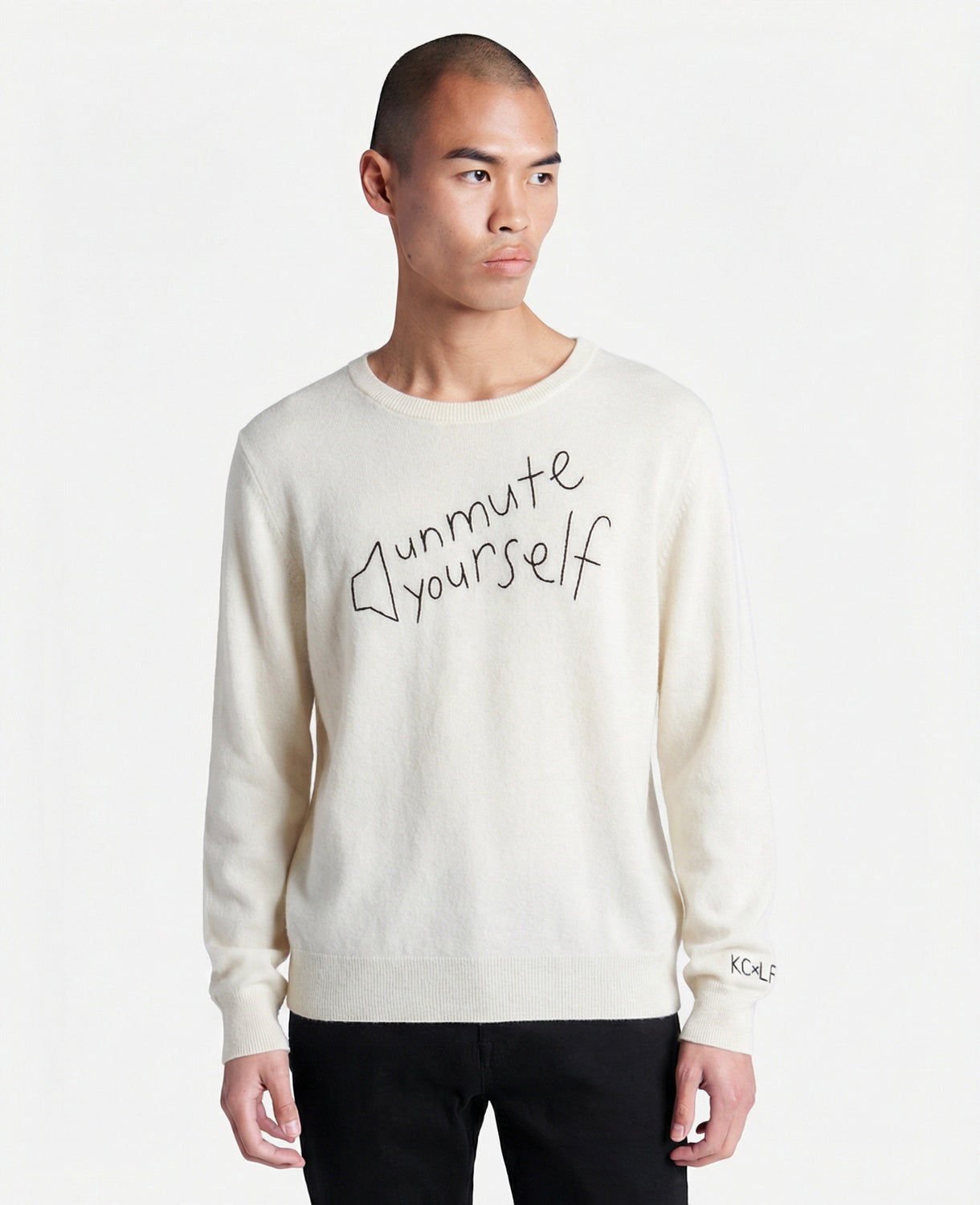 Unmute Yourself Cashmere Sweater, Cream | Kenneth Cole | Kenneth Cole CREAM