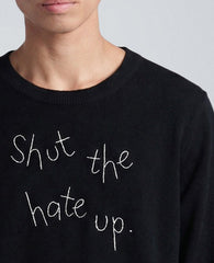 Shop Shut The Hate Up Cashmere Sweater – Black | KC | Kenneth Cole BLACK