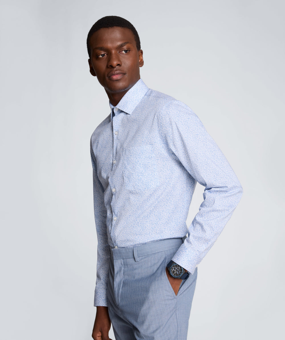 REACTION - Slim Fit Flex Stretch Dress Shirt | Kenneth Cole BLUE FLORAL