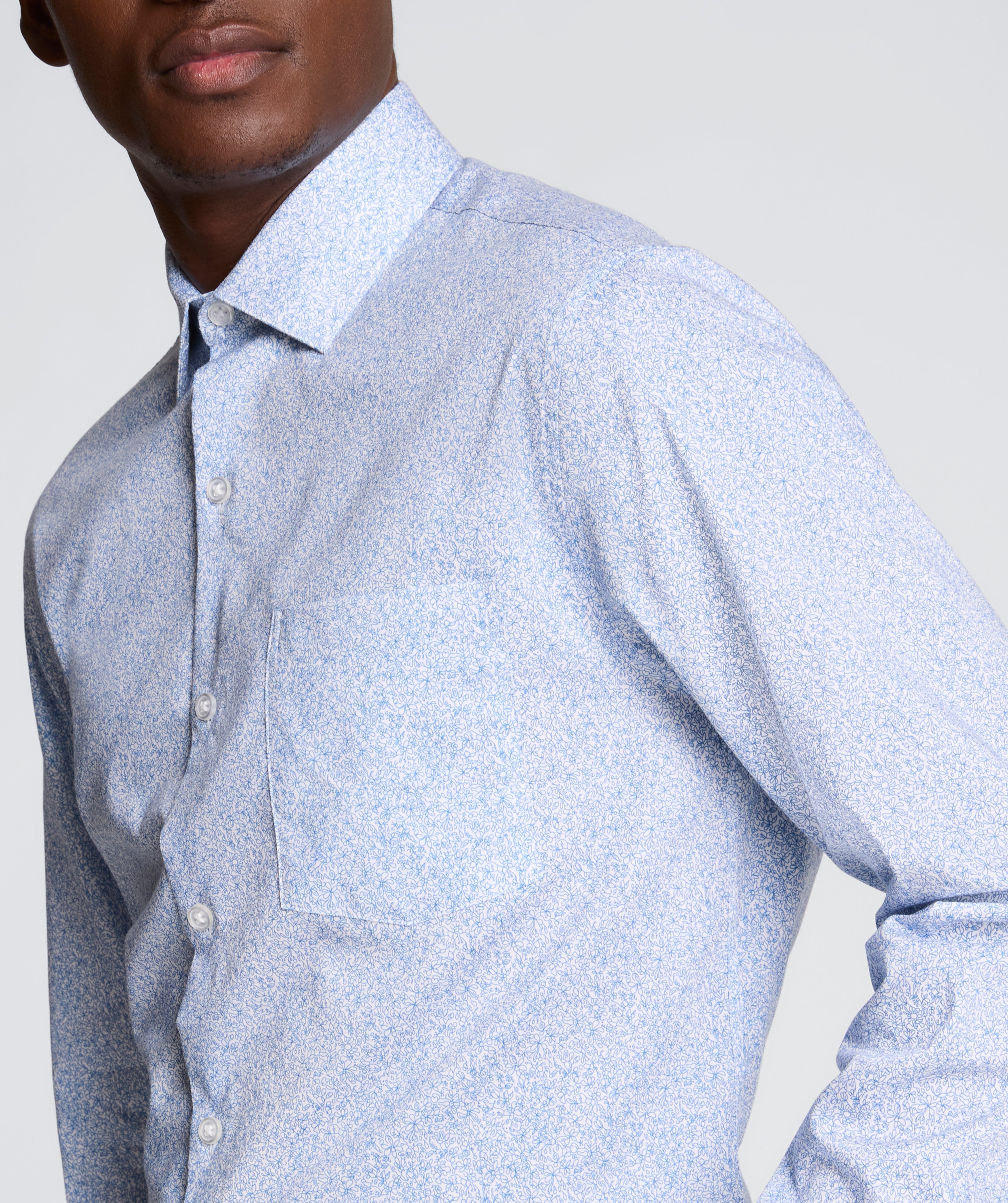 REACTION - Slim Fit Flex Stretch Dress Shirt | Kenneth Cole BLUE FLORAL