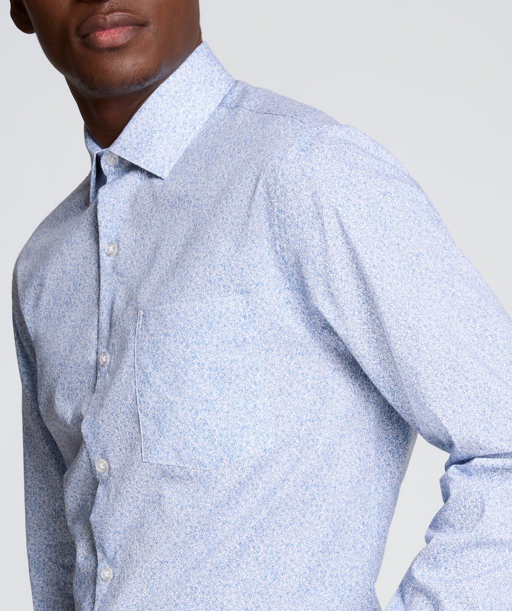 REACTION - Slim Fit Flex Stretch Dress Shirt | Kenneth Cole BLUE FLORAL