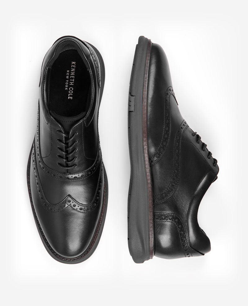 Lendal Wingtip Oxford | Kenneth Cole BLACK LEATHER