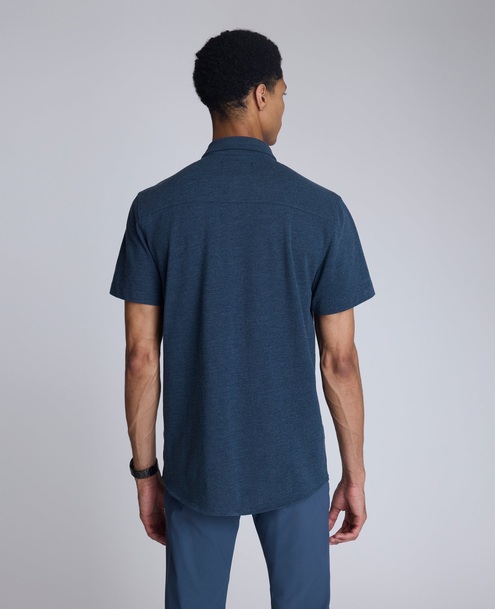 Shop Short Sleeve Sportshirt: Heather Blue | Kenneth Cole | Kenneth Cole HEATHER BLUE