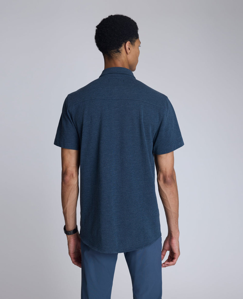 Shop Short Sleeve Sportshirt: Heather Blue | Kenneth Cole | Kenneth Cole HEATHER BLUE