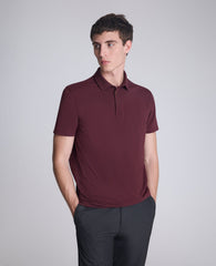 Performance Button Polo: Brick Red Stretch | Kenneth Cole | Kenneth Cole BRICK RED