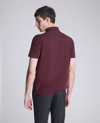 Performance Button Polo: Brick Red Stretch | Kenneth Cole | Kenneth Cole BRICK RED
