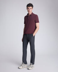 Performance Button Polo: Brick Red Stretch | Kenneth Cole | Kenneth Cole BRICK RED