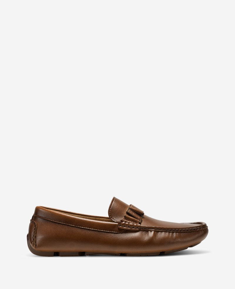 REACTION - Stan Band Driving Loafers for Men, Cognac | KC | Kenneth Cole COGNAC
