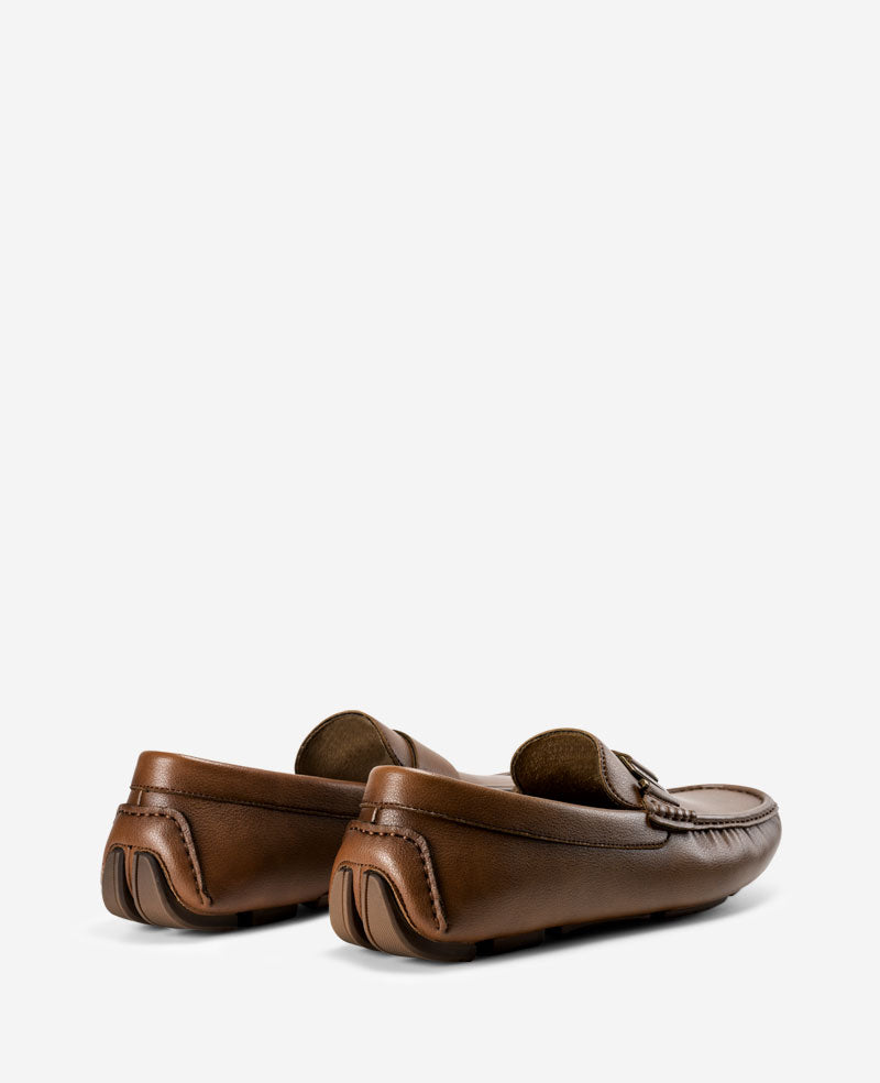 REACTION - Stan Band Driving Loafers for Men, Cognac | KC | Kenneth Cole COGNAC