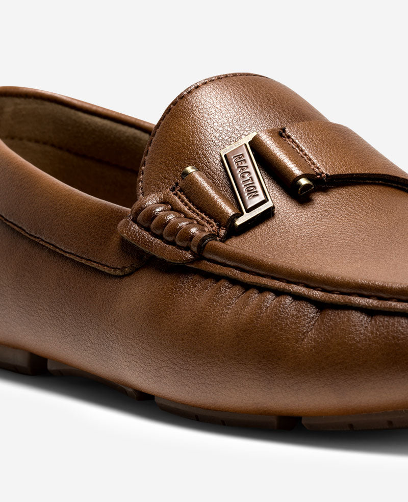 REACTION - Stan Band Driving Loafers for Men, Cognac | KC | Kenneth Cole COGNAC