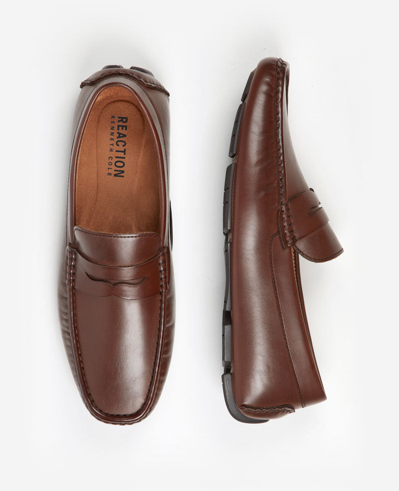 REACTION Sergio Penny Loafer – Brown Men | Kenneth Cole | Kenneth Cole MID BROWN