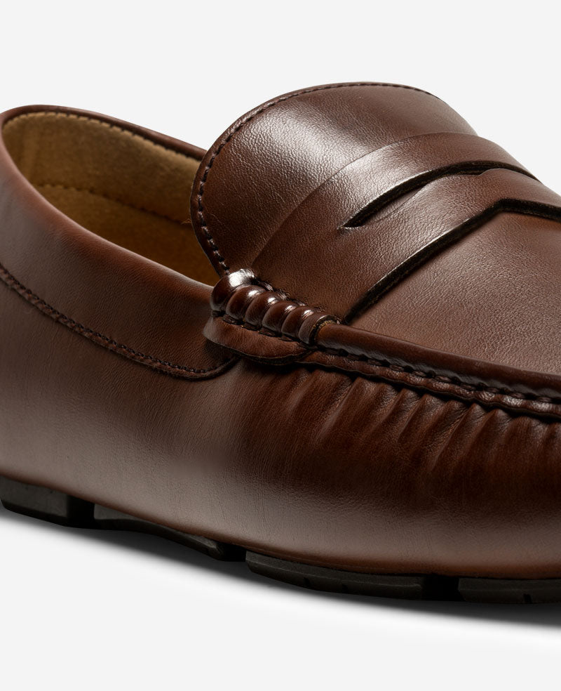REACTION Sergio Penny Loafer – Brown Men | Kenneth Cole | Kenneth Cole MID BROWN