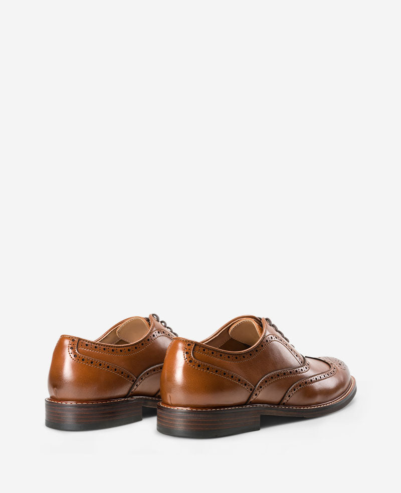 Shop REACTION Lance Brogue Oxford – Cognac Men | KC | Kenneth Cole COGNAC