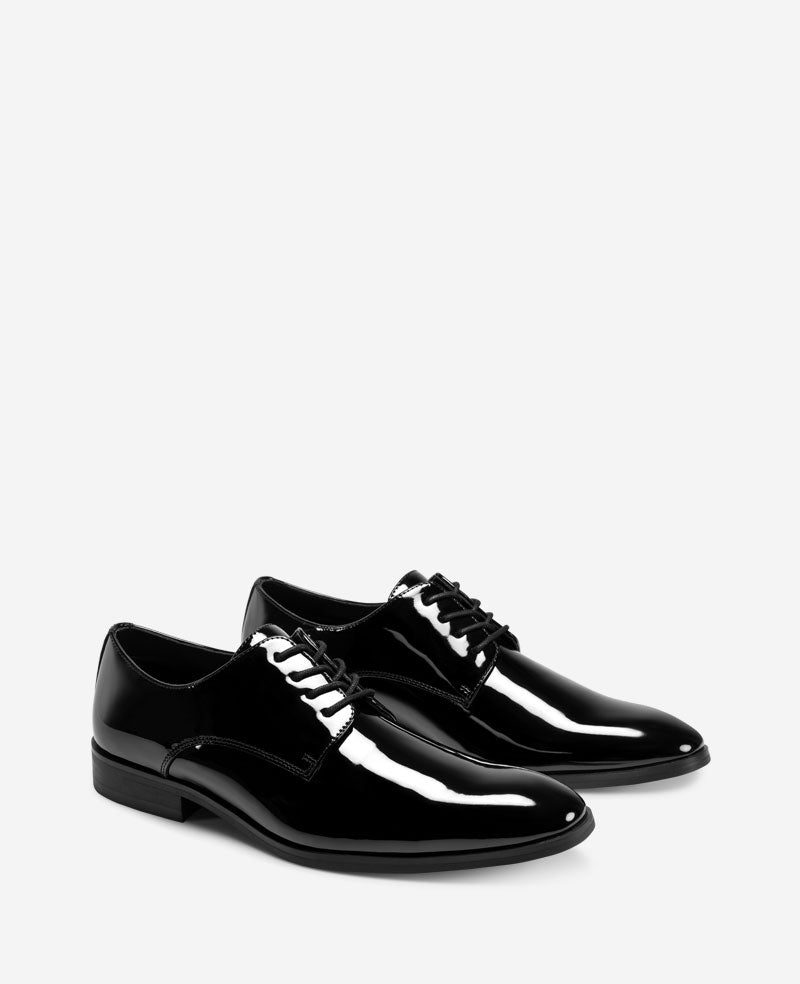 REACTION Hogart Derby – Black Patent Men | Kenneth Cole | Kenneth Cole BLACK PATENT