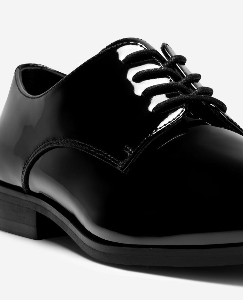 REACTION Hogart Derby – Black Patent Men | Kenneth Cole | Kenneth Cole BLACK PATENT