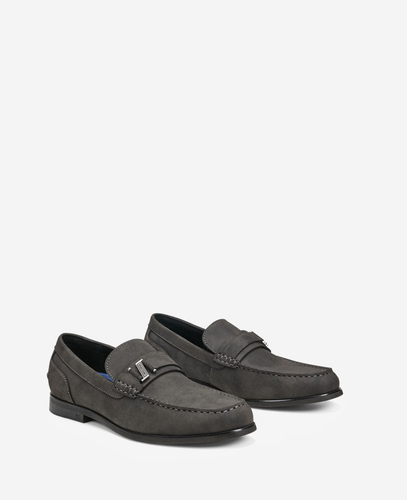 REACTION Estate Belt Loafer – Charcoal Men | Kenneth Cole | Kenneth Cole CHARCOLE FAUX SUEDE
