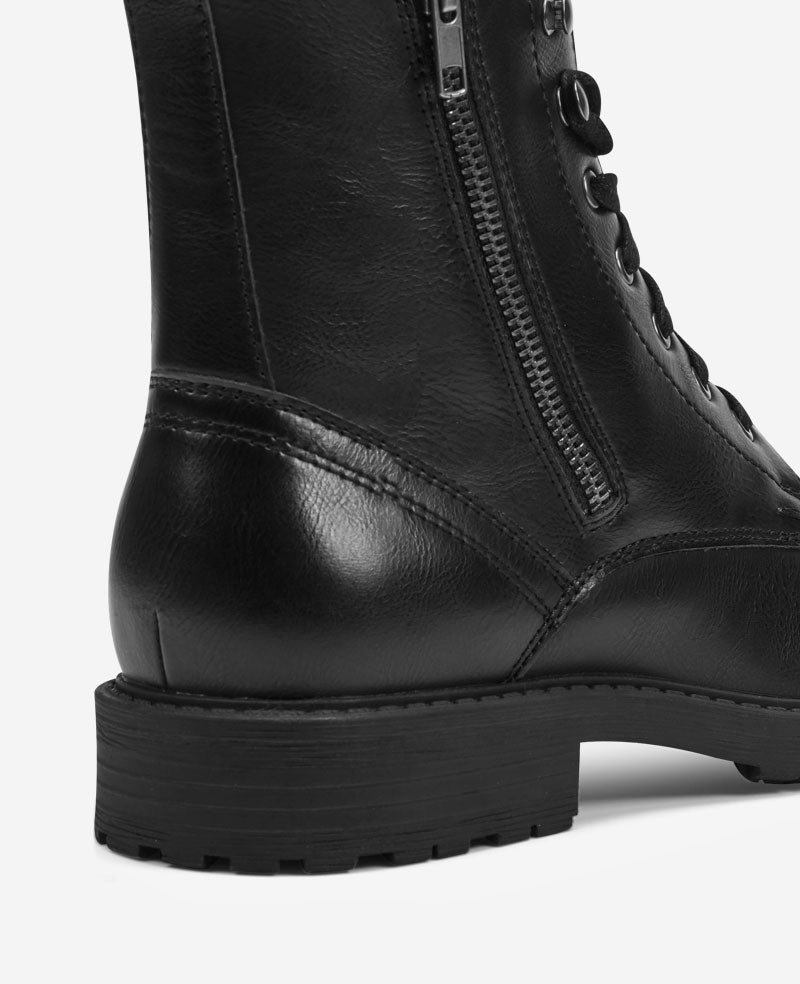 REACTION Captain Combat Boot – Black Zip | Kenneth Cole | Kenneth Cole BLACK
