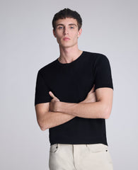 Shop Sweater Tee: Black Lightweight Knit, Modern Fit | KC | Kenneth Cole BLACK