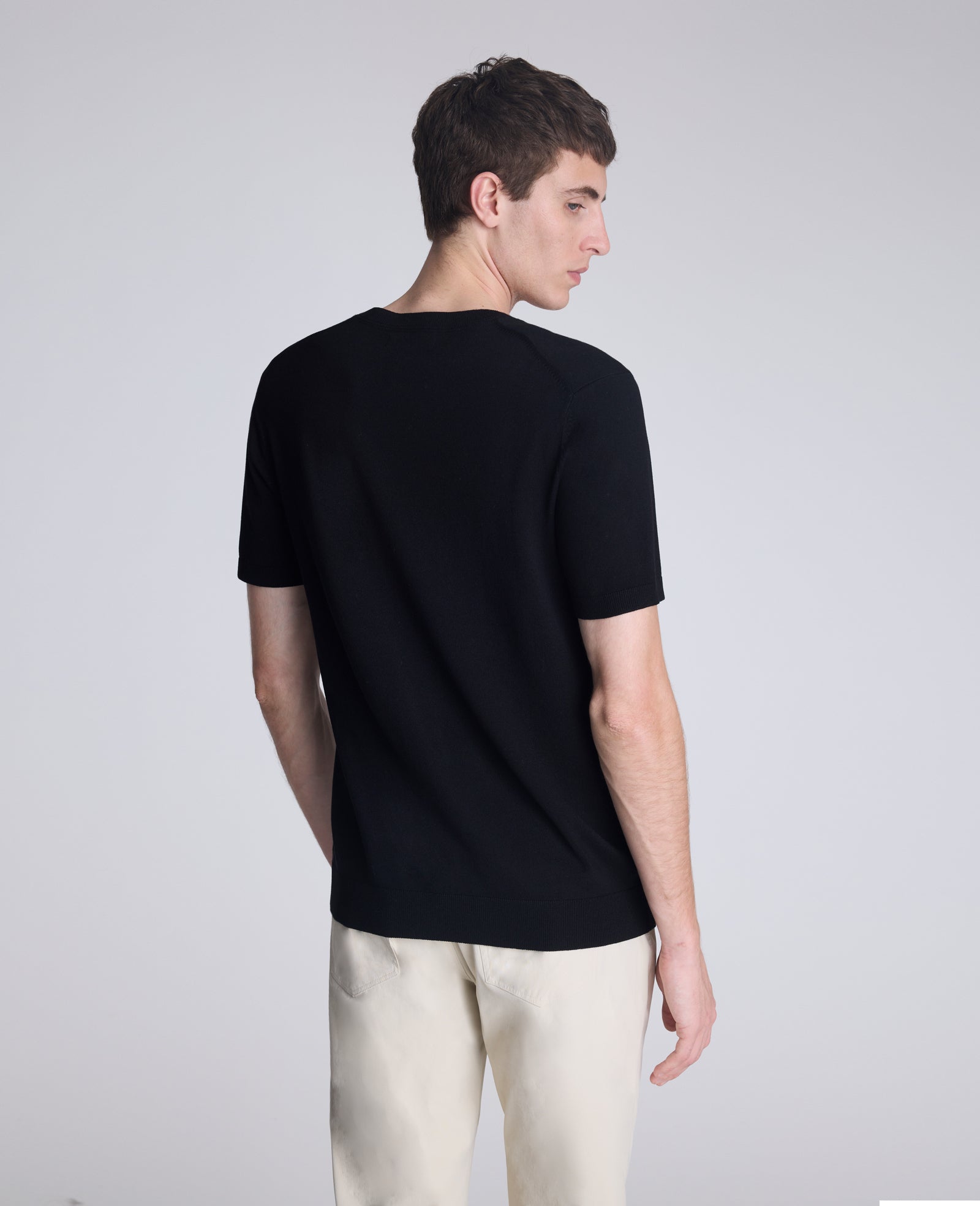 Shop Sweater Tee: Black Lightweight Knit, Modern Fit | KC | Kenneth Cole BLACK